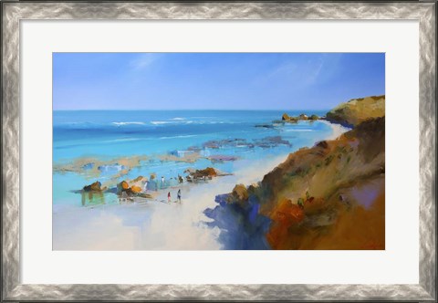 Framed On the Back Beach, Sorrento Print