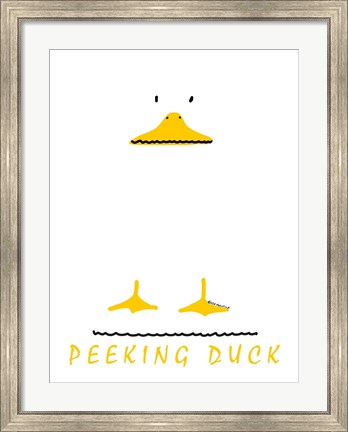 Framed Peeking Duck Print