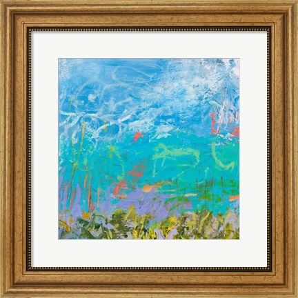 Framed Cerulean Escapes I Print