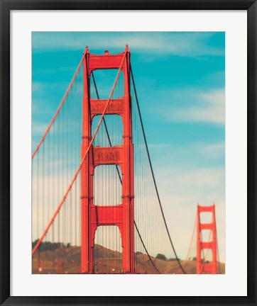 Framed Golden Gate in The Morning Print