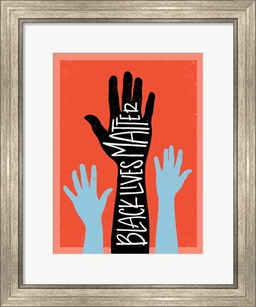 Framed Black Lives Matter - Hands Print