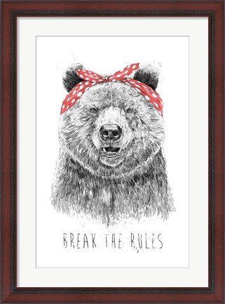 Framed Break The Rules Print