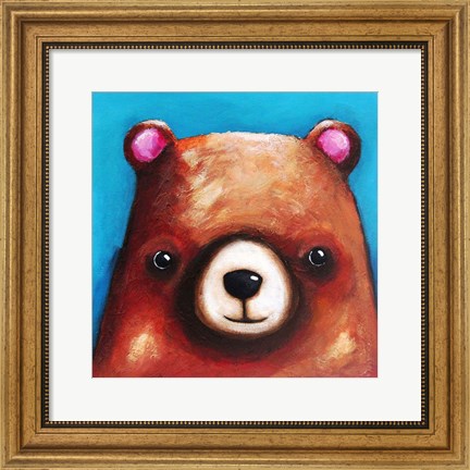 Framed Brown Bear Print