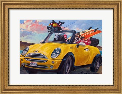 Framed Sunup Surfdogs Print