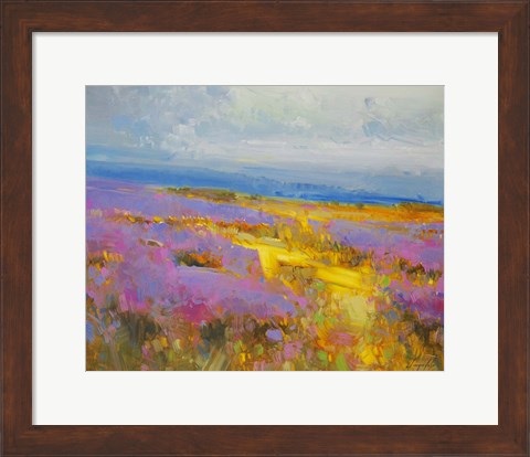 Framed Field of Lavenders 2 Print