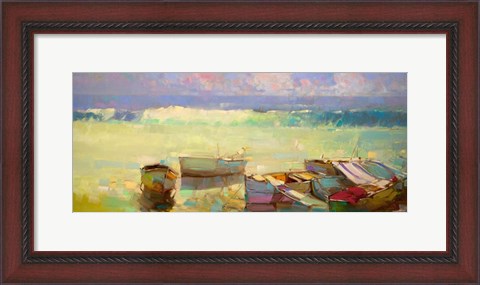 Framed Rowboats Print