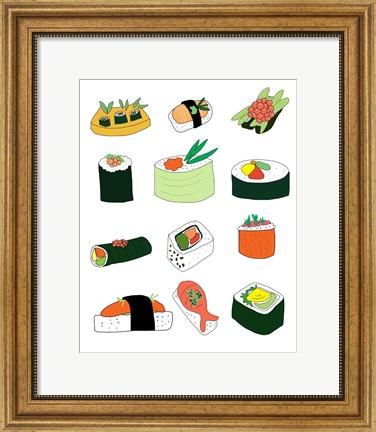 Framed Sushi Set Print