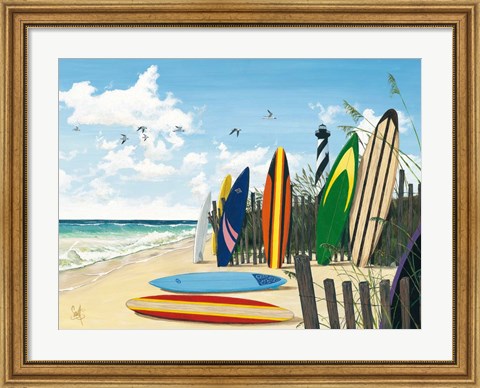 Framed Surf Boards Print