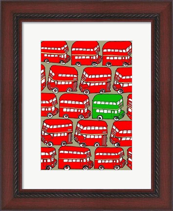 Framed Odd Ones - Green Double Decker Print