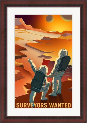 Framed Surveyors Wanted Print