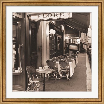 Framed Cafe de Flore Print