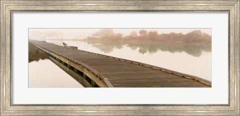 Framed Tranquil Pier Print