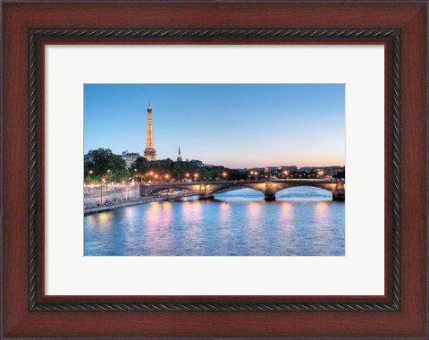 Framed Twilight on the Seine Print