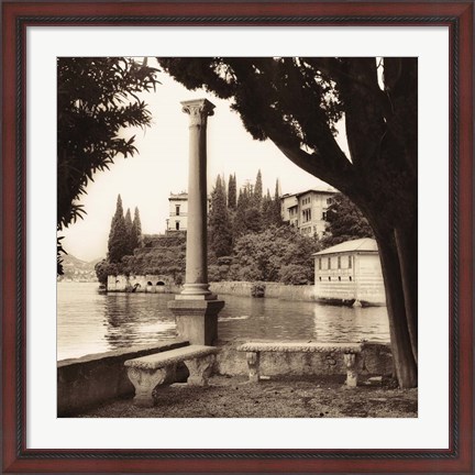 Framed Villa Contarini, Lecco Print