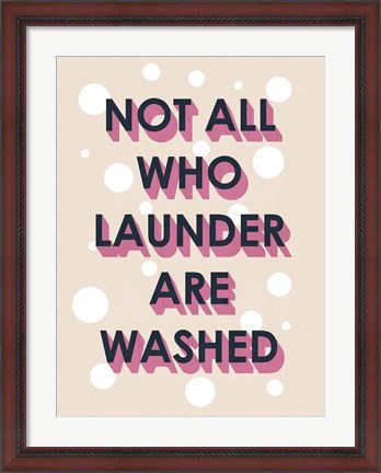 Framed Laundry Typography I Print