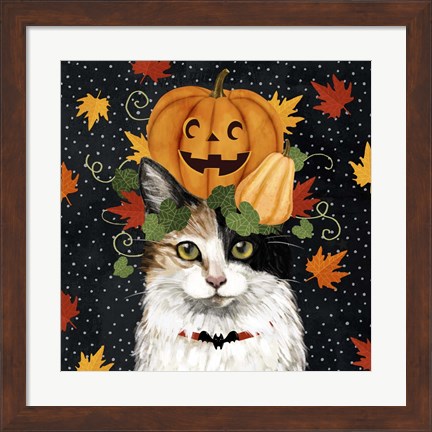 Framed Halloween Cat II Print