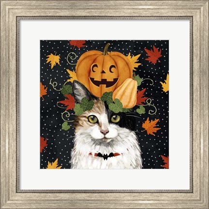 Framed Halloween Cat II Print