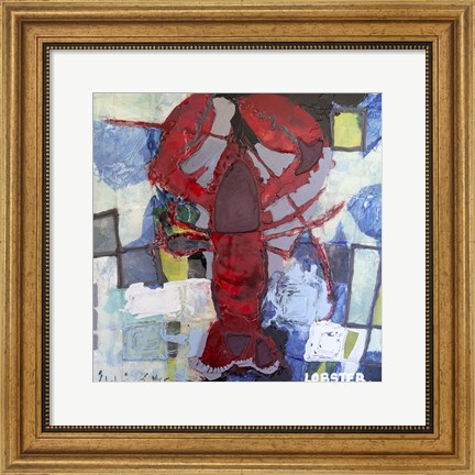 Framed Brilliant Maine Lobster I Print