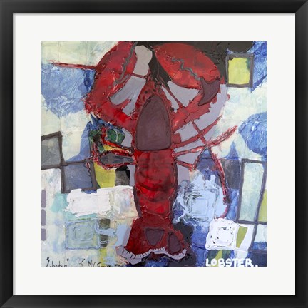 Framed Brilliant Maine Lobster I Print