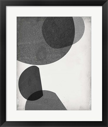 Framed Grey Shapes I Print