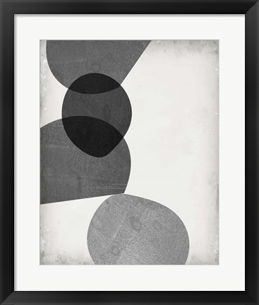 Framed Grey Shapes II Print