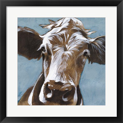 Framed Cow Kisses II Print