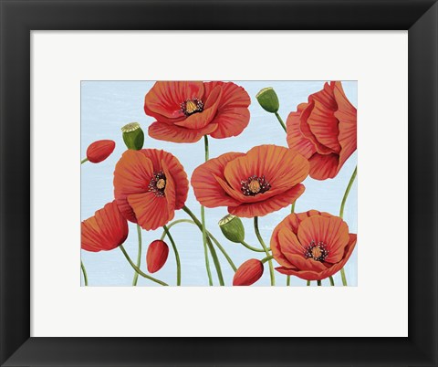 Framed Poppy Topple III Print