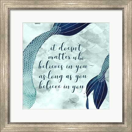 Framed Mermaid Inspirations II Print