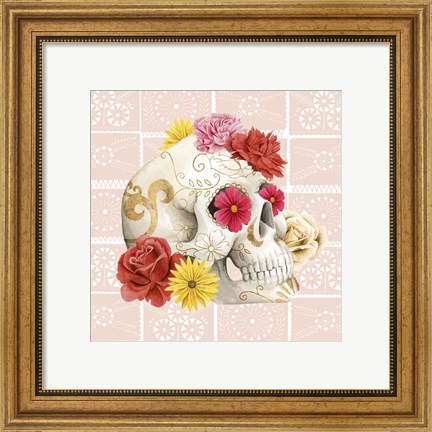 Framed Fiesta de la Vida Muertos I Print