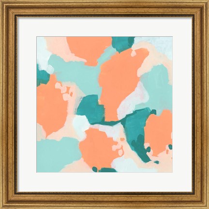 Framed Peach Fizz II Print