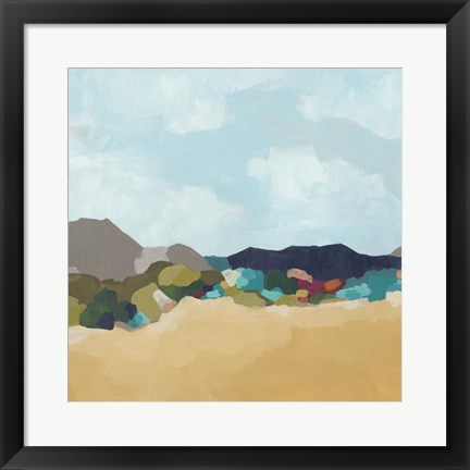 Framed Patchwork Hillside II Print