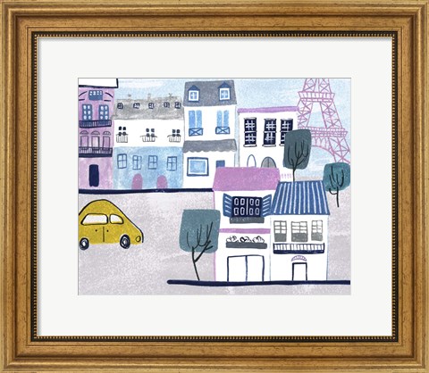 Framed Bonjour Paris III Print