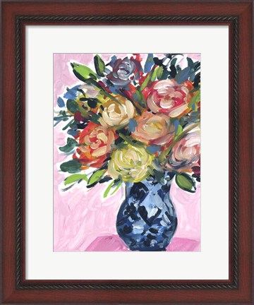 Framed Bouquet in a Vase IV Print