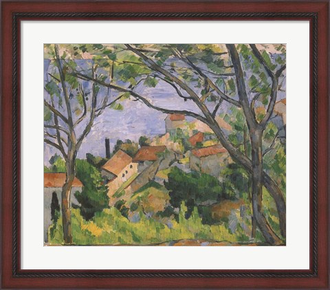 Framed View of L&#39;Estaque Through the Trees Print