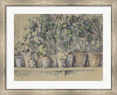 Framed Les Pots de Fleurs Print