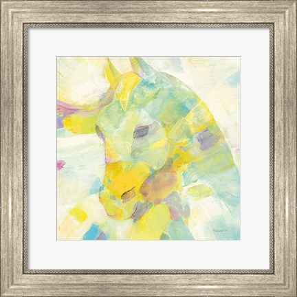 Framed Kaleidoscope Horse III Print