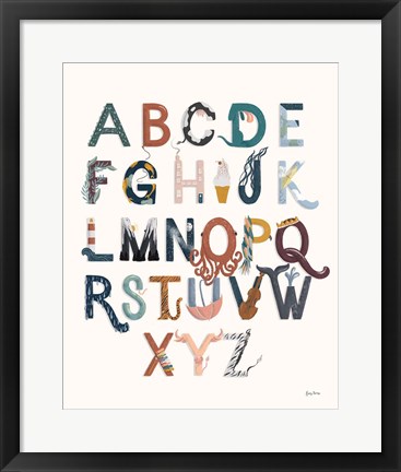 Framed Alphabet A to Z Print