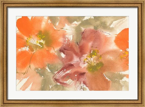 Framed Tribal Lilies II Print