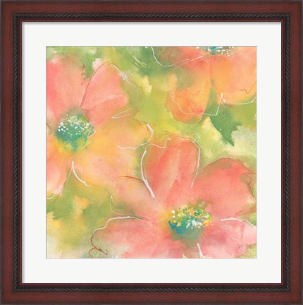 Framed Summer Cosmos I Print