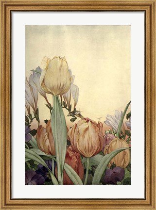 Framed Garden Fantasy I Print