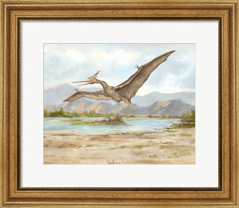 Framed Dinosaur Illustration VI Print