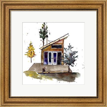 Framed Rad Cabin IV Print