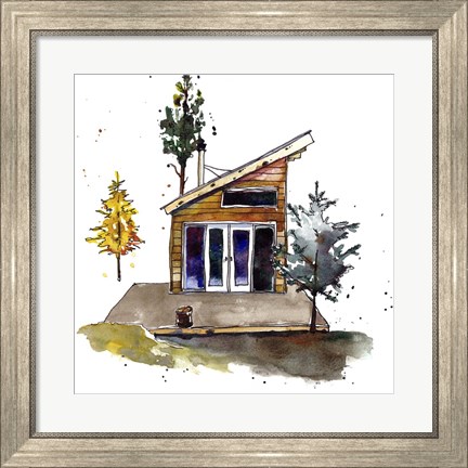 Framed Rad Cabin IV Print