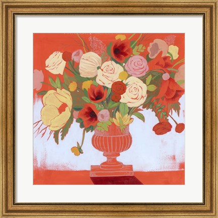 Framed Blossoms on Fire II Print