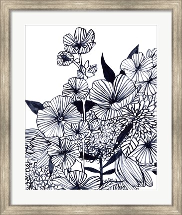 Framed Wildflower Tangle III Print