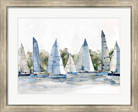 Framed Pastel Marina I Print