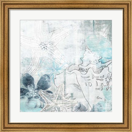 Framed Ocean Abstraction I Print