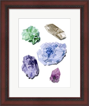 Framed Geometric Crystal I Print