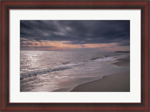 Framed Sunset on Shore, Cape May National Seashore, NJ Print