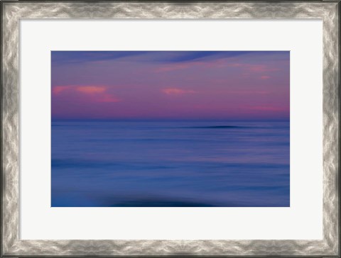 Framed Sunrise On Ocean Shore, Cape May NJ Print